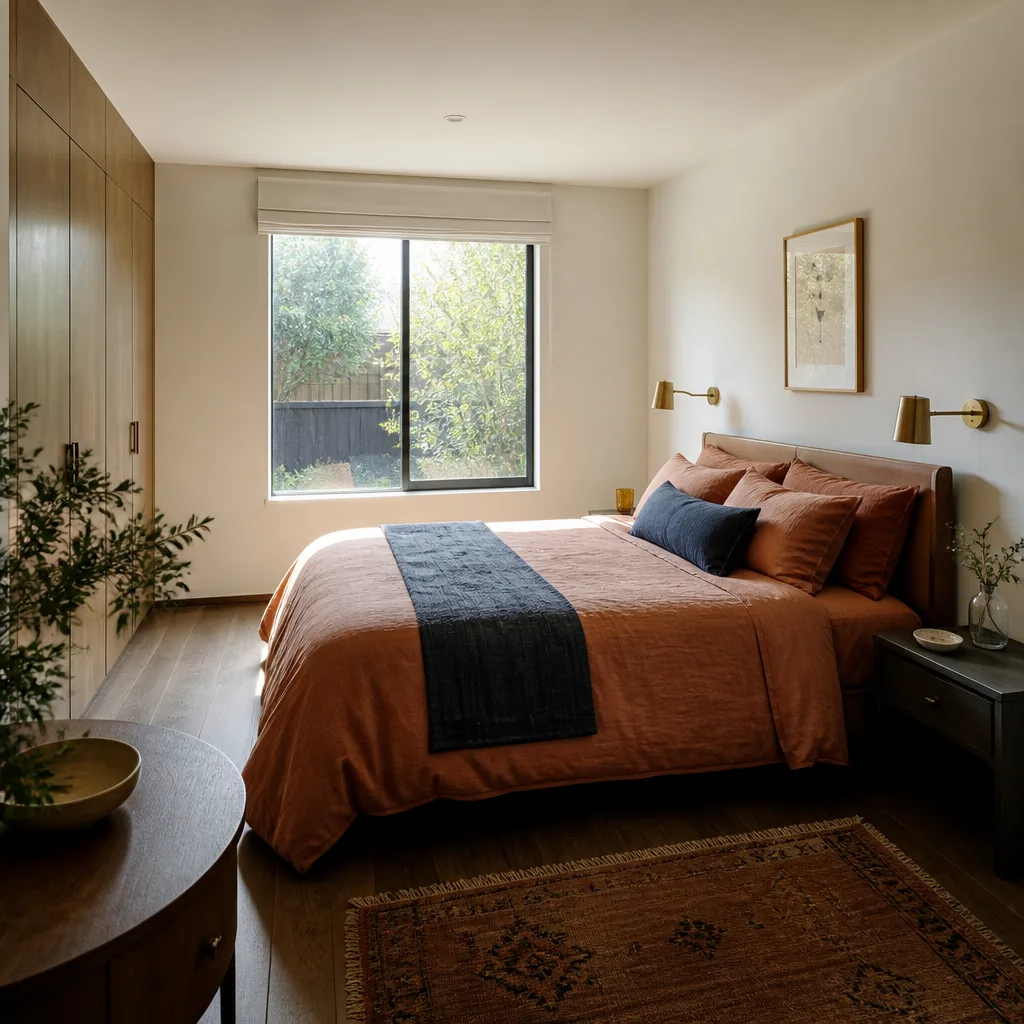 The bedroom inside a new ADU
