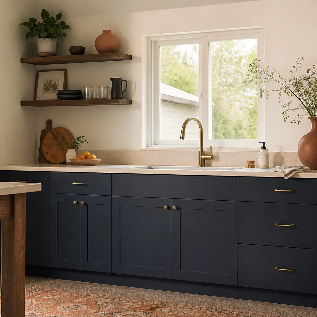 A kitchenette inside a converted garage